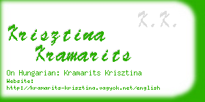 krisztina kramarits business card